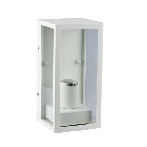 E27 Wandlamp - IP44 buiten, wit, zonder lichtbron