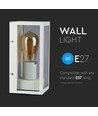 E27 Wandlamp - IP44 buiten, wit, zonder lichtbron
