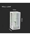 E27 Wandlamp - IP44 buiten, wit, zonder lichtbron