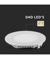 18W Ø22,5cm LED inbouwpanel - Zaaggat: Ø21 cm, Afmetingen: Ø22,5 cm