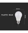 E27 9W 3-staps dimbare LED-lamp - A60, On/off dimbaar