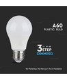 E27 9W 3-staps dimbare LED-lamp - A60, On/off dimbaar