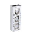 3-pack 5W inbouwspot - Stalen front, compleet met GU10-houder en LED-spot