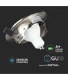 3-pack 5W inbouwspot - Stalen front, compleet met GU10-houder en LED-spot