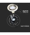 3-pack 5W inbouwspot - Stalen front, compleet met GU10-houder en LED-spot