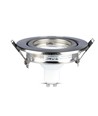 3-pack 5W inbouwspot - Stalen front, compleet met GU10-houder en LED-spot