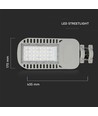 V-Tac 50W LED straatlamp - Samsung LED-chip, Ø60mm, IP65, 137lm/w