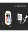 RGB-controller met afstandsbediening - geheugenfunctie, infrarood, 12V (72W), 24V (144W)