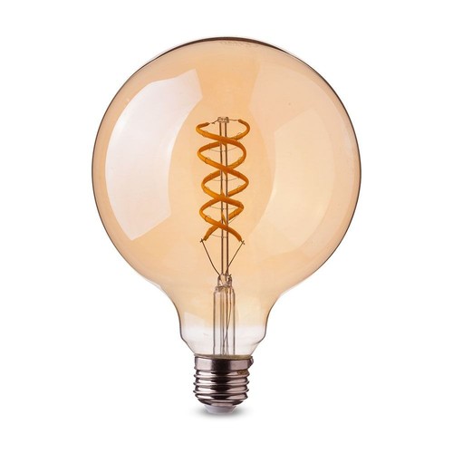 E27 decoratieve LED globe lamp - spiraal filament, 5W, extra warm wit