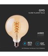 E27 decoratieve LED globe lamp - spiraal filament, 5W, extra warm wit