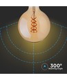 E27 decoratieve LED globe lamp - spiraal filament, 5W, extra warm wit