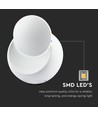 5W LED witte wandlamp - IP20 binnen, rond, draaibaar, incl. lichtbron