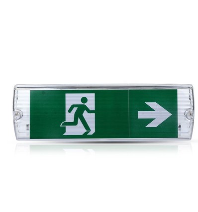 V-Tac 4W LED noodbewaking - Voor wandmontage 190 lumen, inclusief batterij en pictogrammen