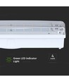 V-Tac 4W LED noodbewaking - Voor wandmontage 190 lumen, inclusief batterij en pictogrammen