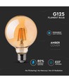 E27 8W dimbare LED globe lamp - Ø12,5 cm, Kooldraad, extra warm wit