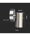 V-Tac wandlamp - IP44 buiten, GU10 fitting, zonder lichtbron