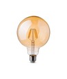 E27 6W LED globe lamp - Kooldraad, Ø12,5 cm, Extra warm wit, 2200K