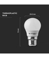 B22 5,5W LED-lamp - G45, Samsung LED-chip