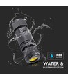 V-Tac zwarte ronde verbindingsdoos - Voor het verbinden van kabels, IP68 waterdicht