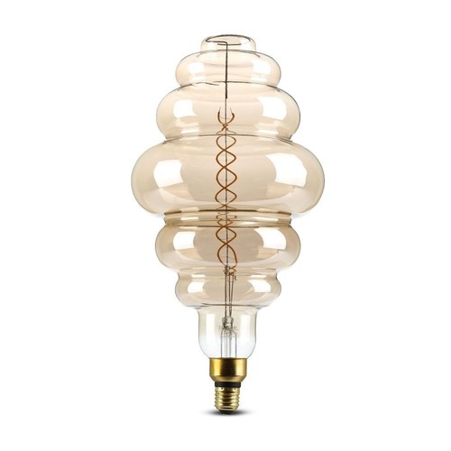 E27 8W dimbare LED reuzen globe lamp - Ø20 cm, Kooldraad, extra warm wit, 1800K