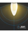 B22 4W LED-kaarslamp - Samsung LED-chip, kooldraad