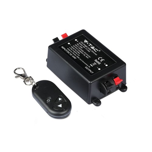 Draadloze dimmer met afstandsbediening - RF draadloos, geheugenfunctie, 12V/24V (96W / 192W)