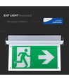 V-Tac plafond-/inbouw LED nooduitgangsbord - 2W, Samsung LED-chip