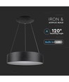 30W dimbare LED-kroonluchter - Zwart, zacht licht, warm wit