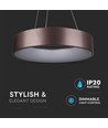 30W dimbare LED-kroonluchter - Koffiekleurig, zacht licht, warm wit