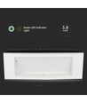 V-Tac 4W LED noodbewichting - Voor wand/plafond/inbouwmontage, 110 lumen, incl. batterij en pictogrammen