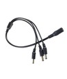 DC-kabel 3-weg splitter - Voor LED-strips, 5V-48V, zwart