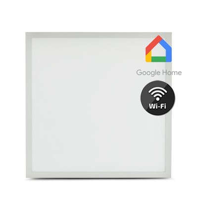 40W Smart Home LED paneel - 25mm, 60x60, Tuya/Smart Life, werkt met Google Home/Alexa, witte rand