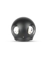 4W Wandlamp - IP65 buiten, rond, zwart, incl. lichtbron