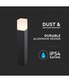 V-Tac vierkante tuinlamp - Zwart, 50 cm, IP54, GU10 fitting, zonder lichtbron, 230V