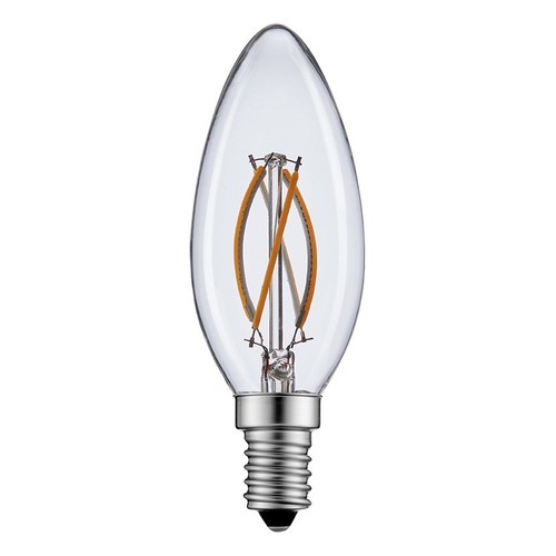 E14 2W LED-kaarslamp - Filament, warm wit