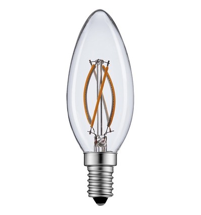 E14 2W LED-kaarslamp - Filament, warm wit