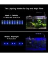 28 cm aquariumlamp - 10W LED, wit/blauw