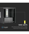 12W LED-wandlamp - IP65 buiten, zwart, vierkant, verstelbare stralingshoek, incl. lichtbron
