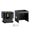 12W LED-wandlamp - IP65 buiten, zwart, vierkant, verstelbare stralingshoek, incl. lichtbron