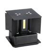 12W LED-wandlamp - IP65 buiten, zwart, vierkant, verstelbare stralingshoek, incl. lichtbron