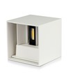 12W LED witte wandlamp - IP65 buiten, vierkant, verstelbare stralingshoek, incl. lichtbron