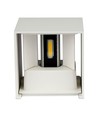 12W LED witte wandlamp - IP65 buiten, vierkant, verstelbare stralingshoek, incl. lichtbron