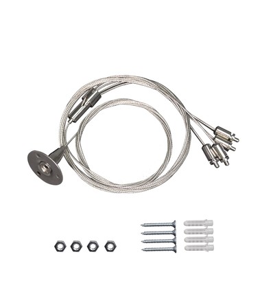 Draadset voor LED-paneel - 200 cm + 80 cm, verstelbare hoogte, 4-delig