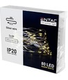 4 m. warm wit LED kerstverlichting - 80 LED, binnen, batterij