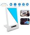 LED lichttherapielamp met timer/alarm - 18W, wit/blauw, 10.000 LUX, ingebouwde batterij