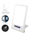 LED lichttherapielamp met timer/alarm - 18W, wit/blauw, 10.000 LUX, ingebouwde batterij