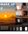 LED lichttherapielamp met timer/alarm - 18W, wit/blauw, 10.000 LUX, ingebouwde batterij