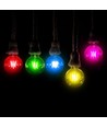 E27 2W LED kogellamp - Rood, Kooldraad
