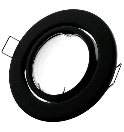 GU10/MR16 Downlight kit - Zonder lichtbron, Zwart, Zaagmaat: Ø7 cm, Afmetingen: Ø9 cm