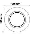 GU10/MR16 Downlight kit - Zonder lichtbron, Zwart, Zaagmaat: Ø7 cm, Afmetingen: Ø9 cm